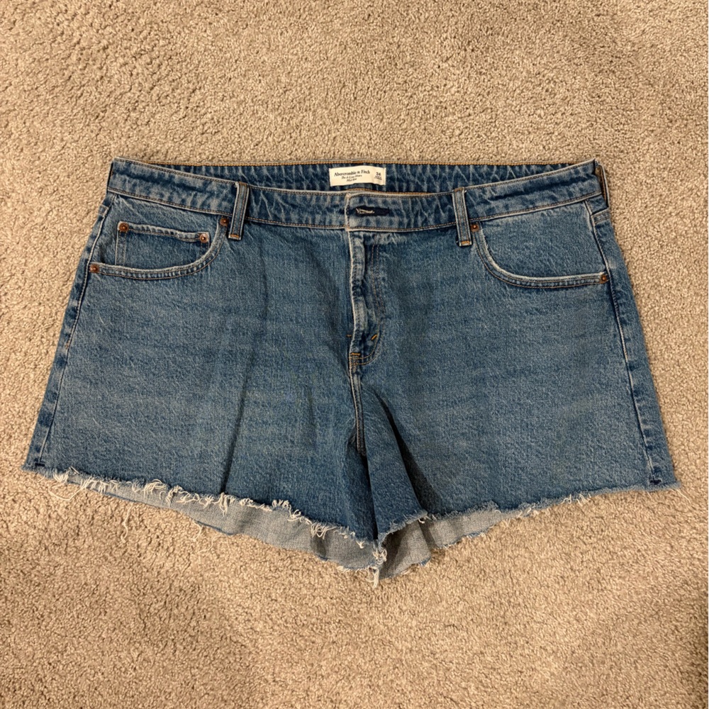 Abercrombie & Fitch Blue Denim Jean Cutoff Shorts